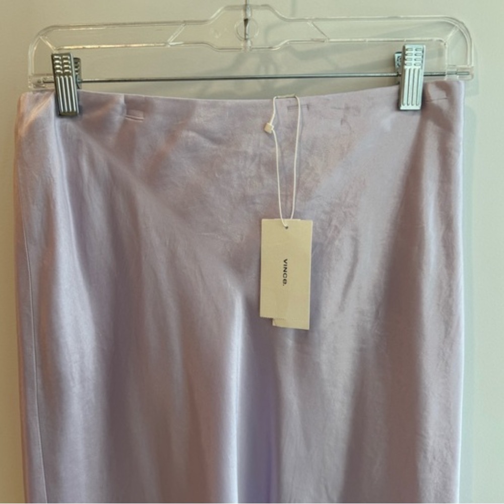 NWOT Vince LILAC Satin Slip Skirt - Picture 2 of 4